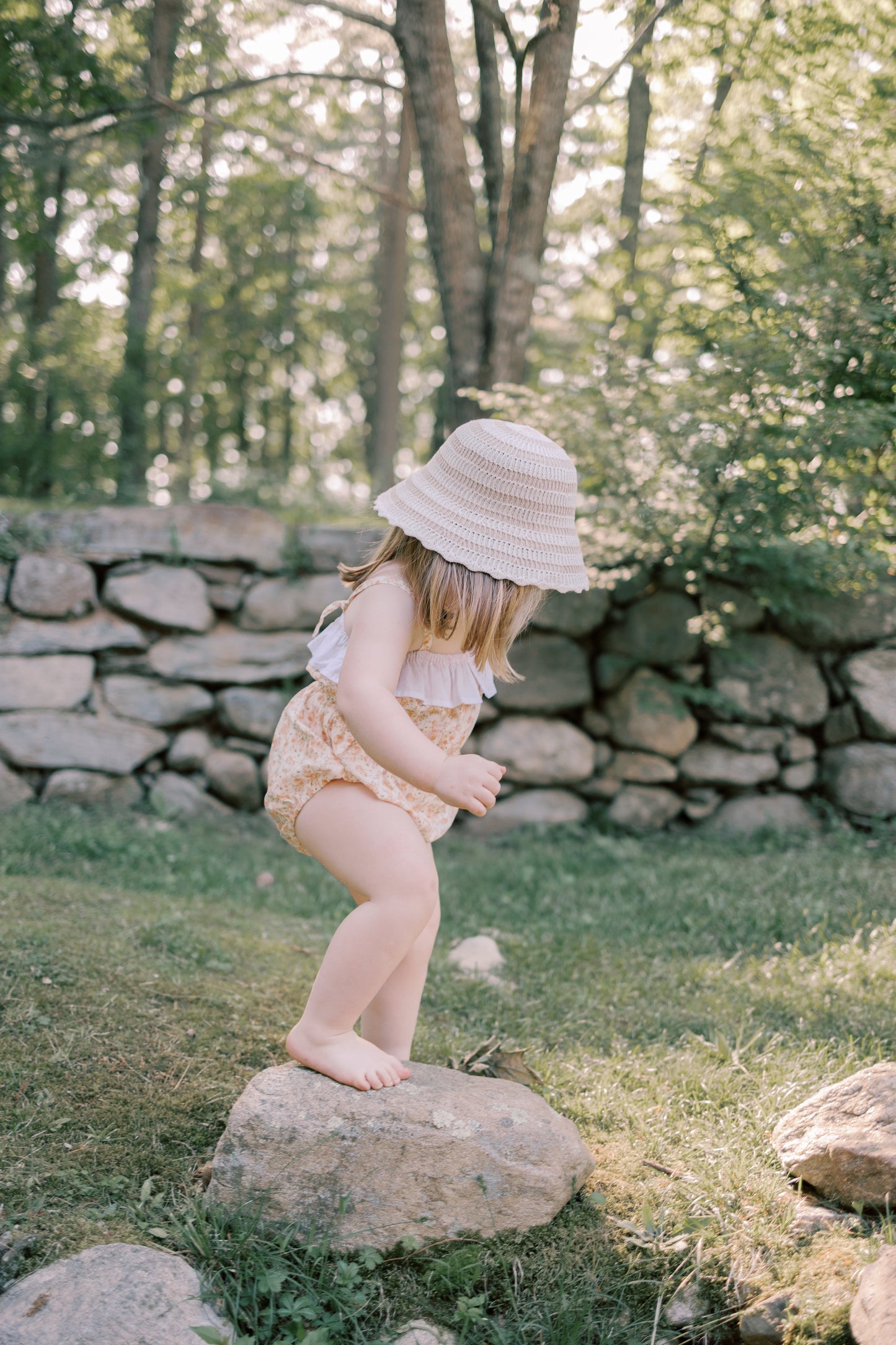 Maia Romper- Floraisons de corail