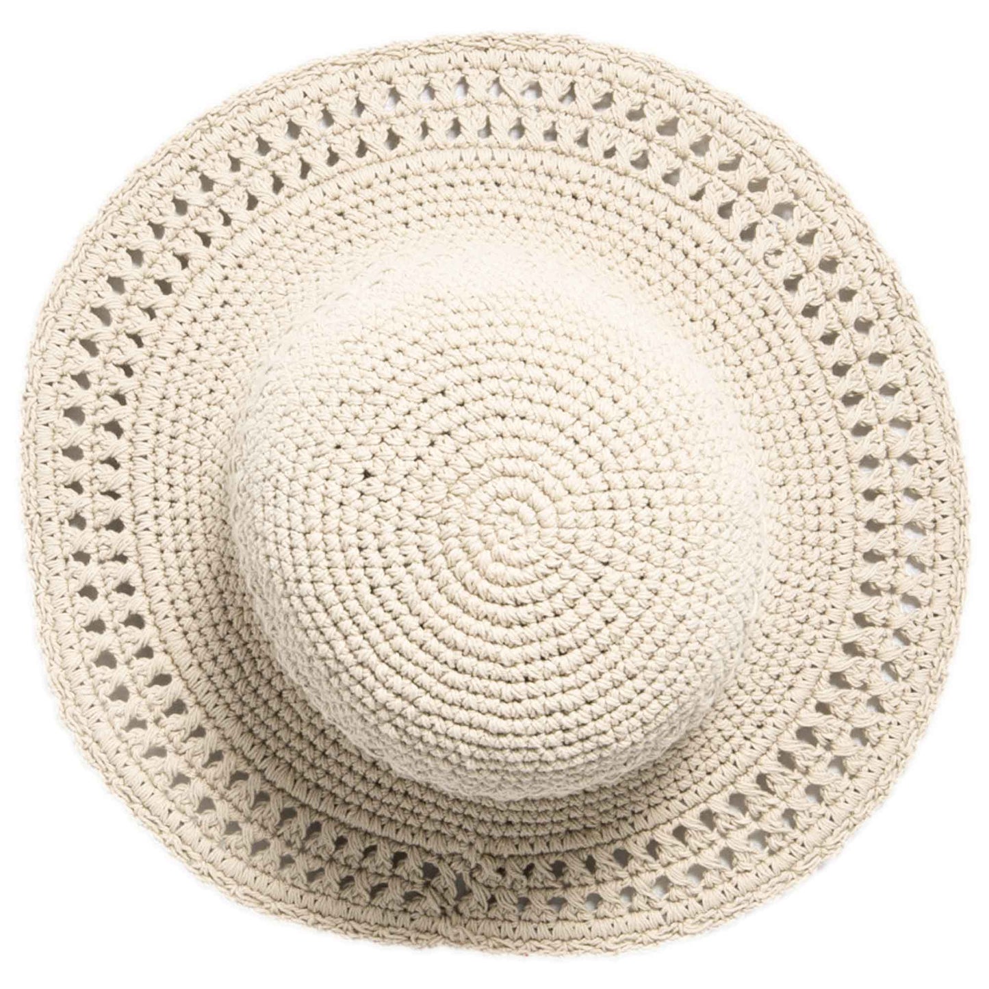 Women's Cotton Crochet Hat With A Large Brim