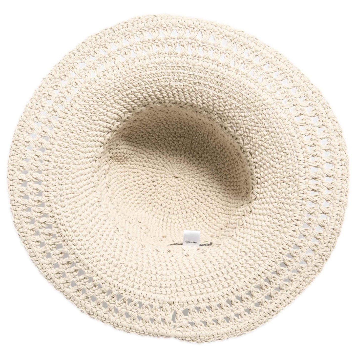 Women's Cotton Crochet Hat With A Large Brim