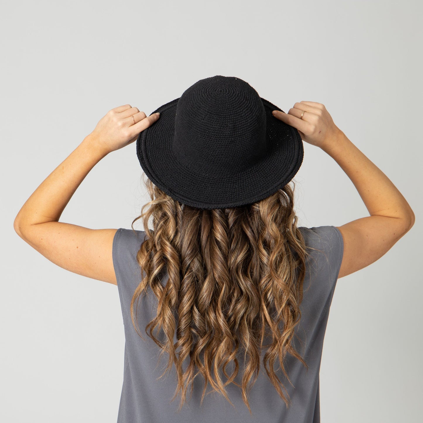 Women's Crocheted Brim Hat