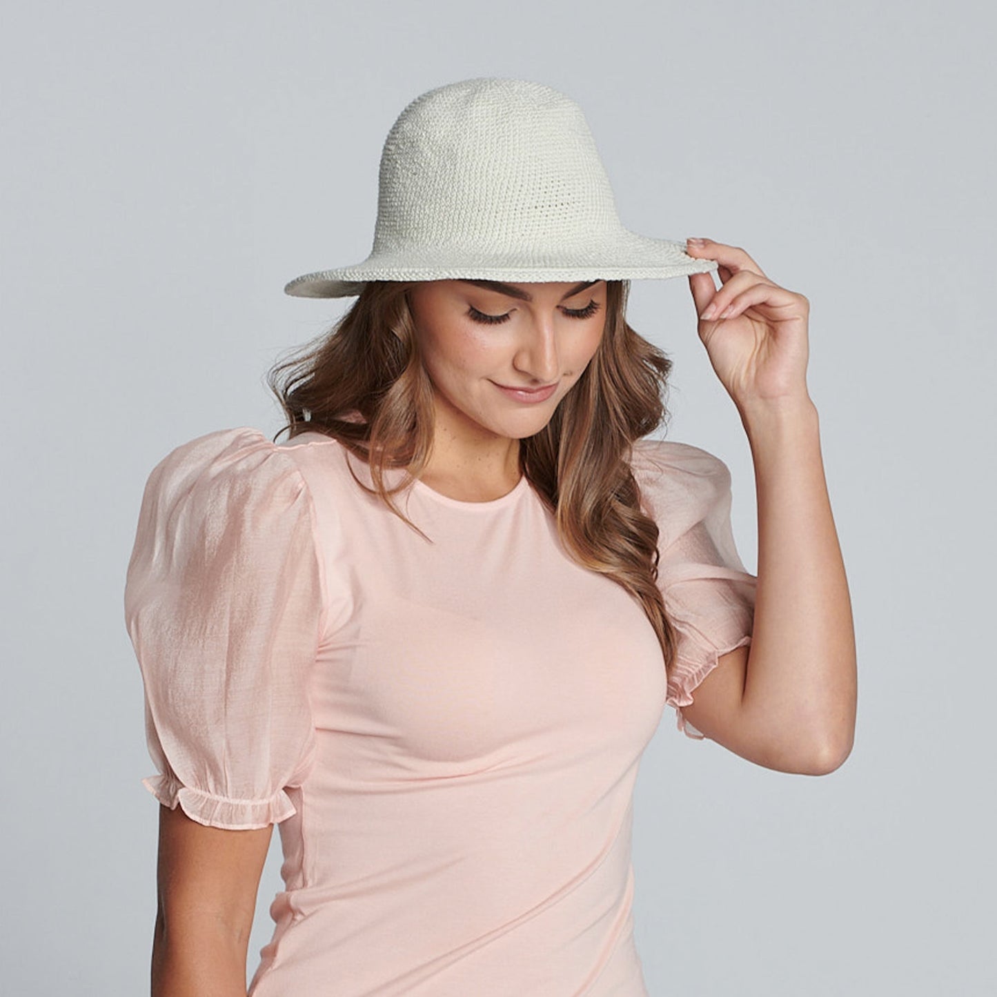 Women's Crocheted Brim Hat