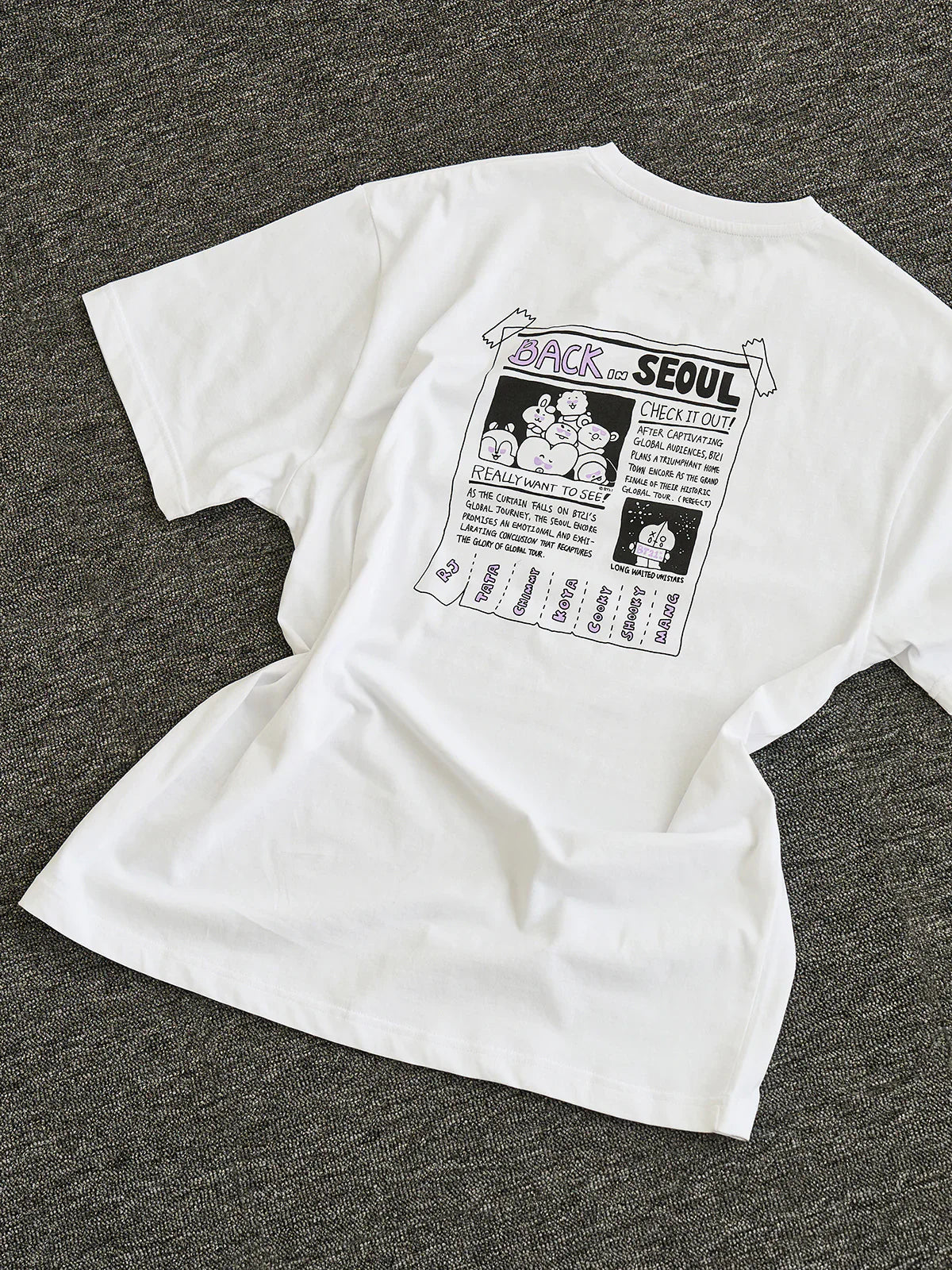 BT21 - Basic Short Sleeve Tshirt Seoul City Edition White