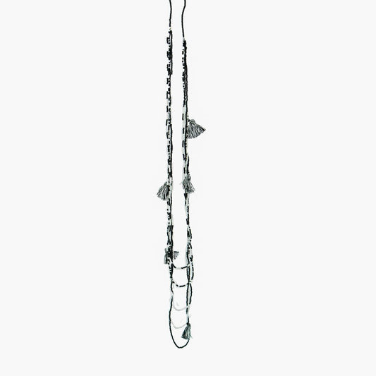 Glass Bead Necklace w/ Tassels - Guatemala