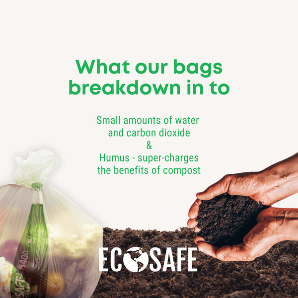 EcoSafe Zero Waste 64 Gallon Compostable Bags 48x60" (QTY 60), SKU HB4860-85