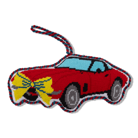 Needlepoint Icon Ornament - Classic Convertible