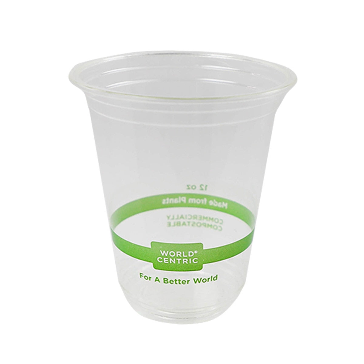 World Centric Compostable Clear Cold Cups 12 oz (QTY 1000), SKU CP-CS-12