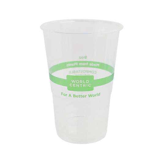World Centric 9 oz Clear Cold Cup PLA Compostable (QTY 2000), SKU CP-CS-9