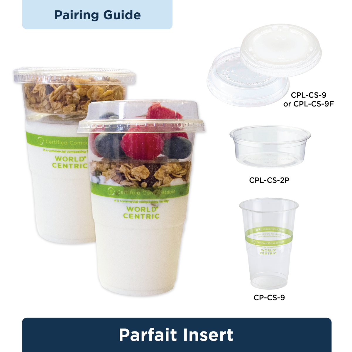 World Centric 9 oz Clear Cold Cup PLA Compostable (QTY 2000), SKU CP-CS-9