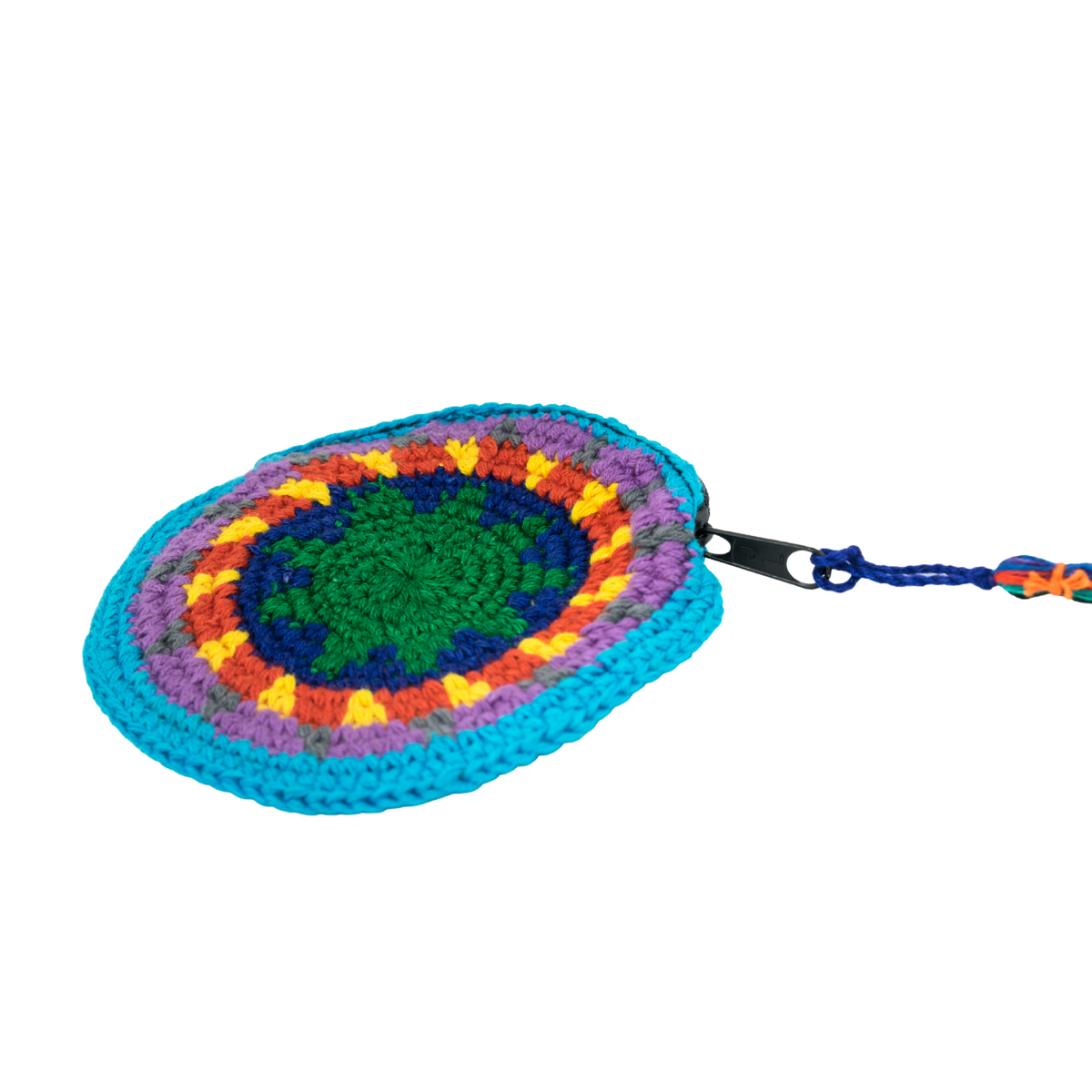 Moon Crochet Multicolor Handmade Coin Purse - Guatemala