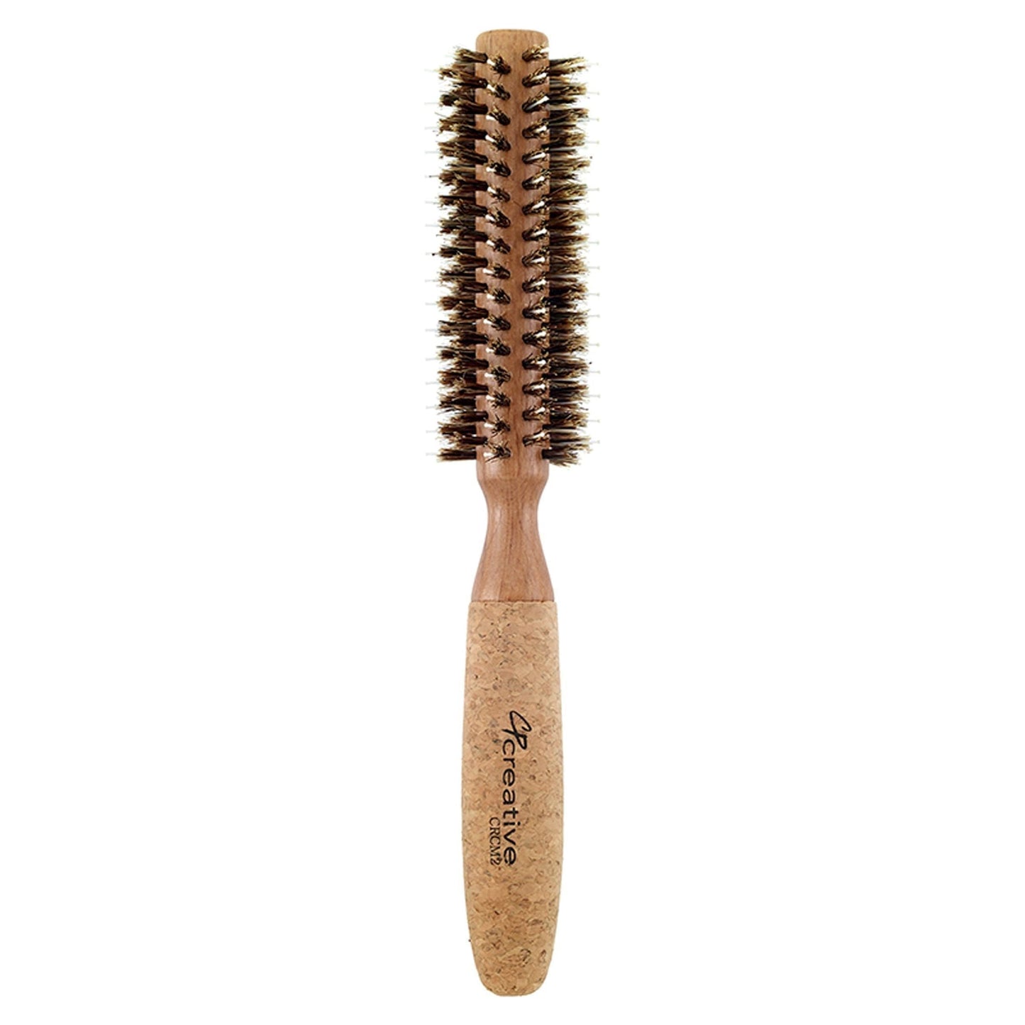 Eco-Friendly Birchwood and Cork Mixed Boar Bristle Round Hair Brush