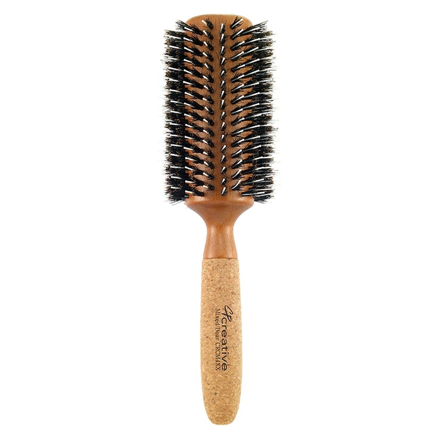Eco-Friendly Birchwood and Cork Mixed Boar Bristle Round Hair Brush
