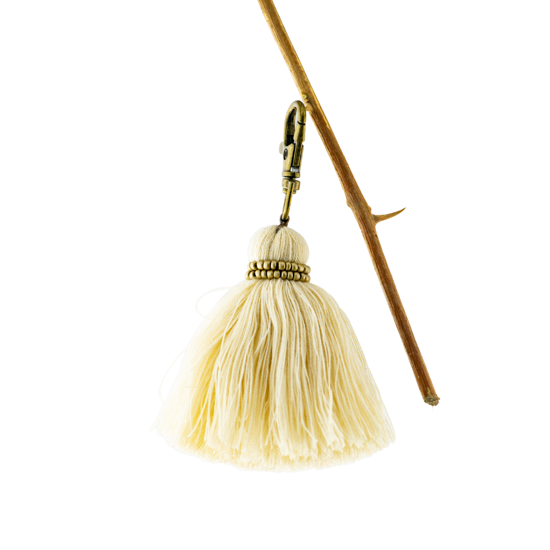 Beaded Tassel Zipper Pull with Lobster Clasp - Thailand