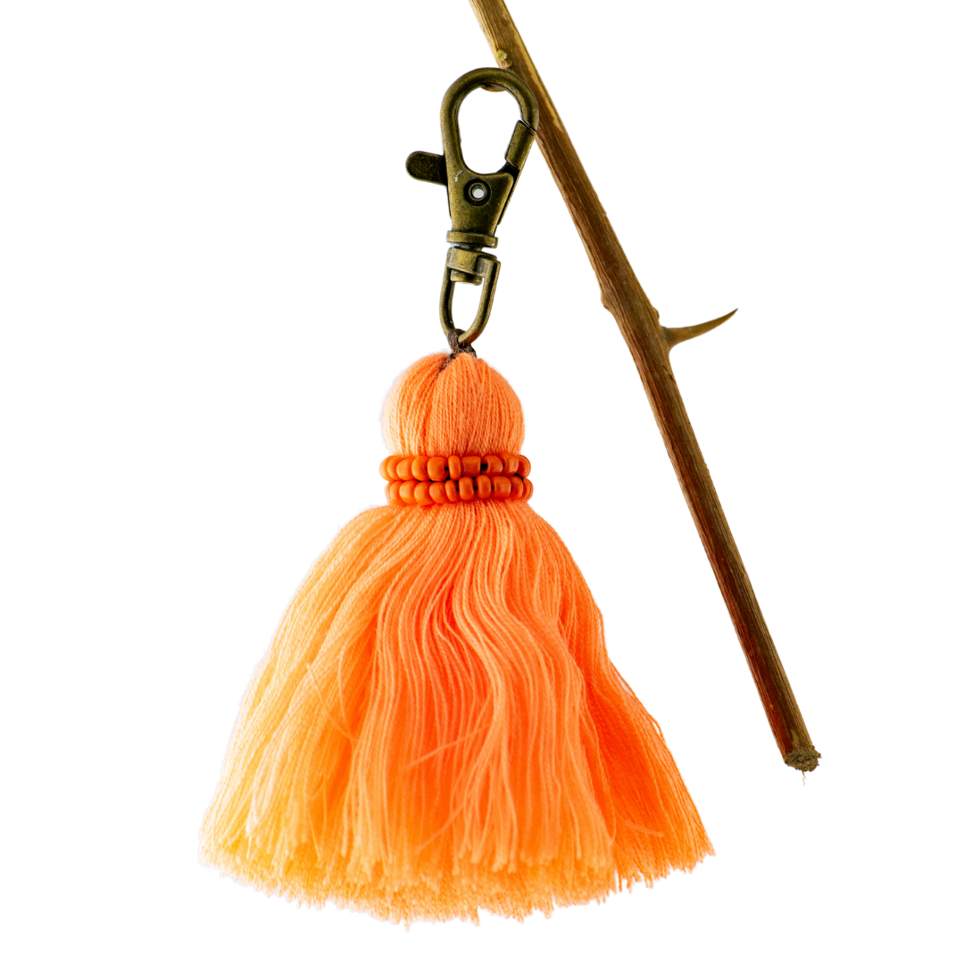 Beaded Tassel Zipper Pull with Lobster Clasp - Thailand