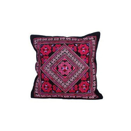 Diamond Flower Embroidered Pillow Cover - Thailand
