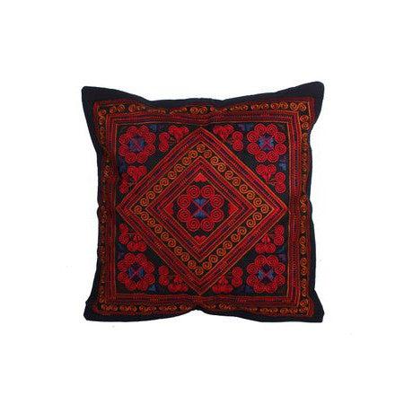 Diamond Flower Embroidered Pillow Cover - Thailand