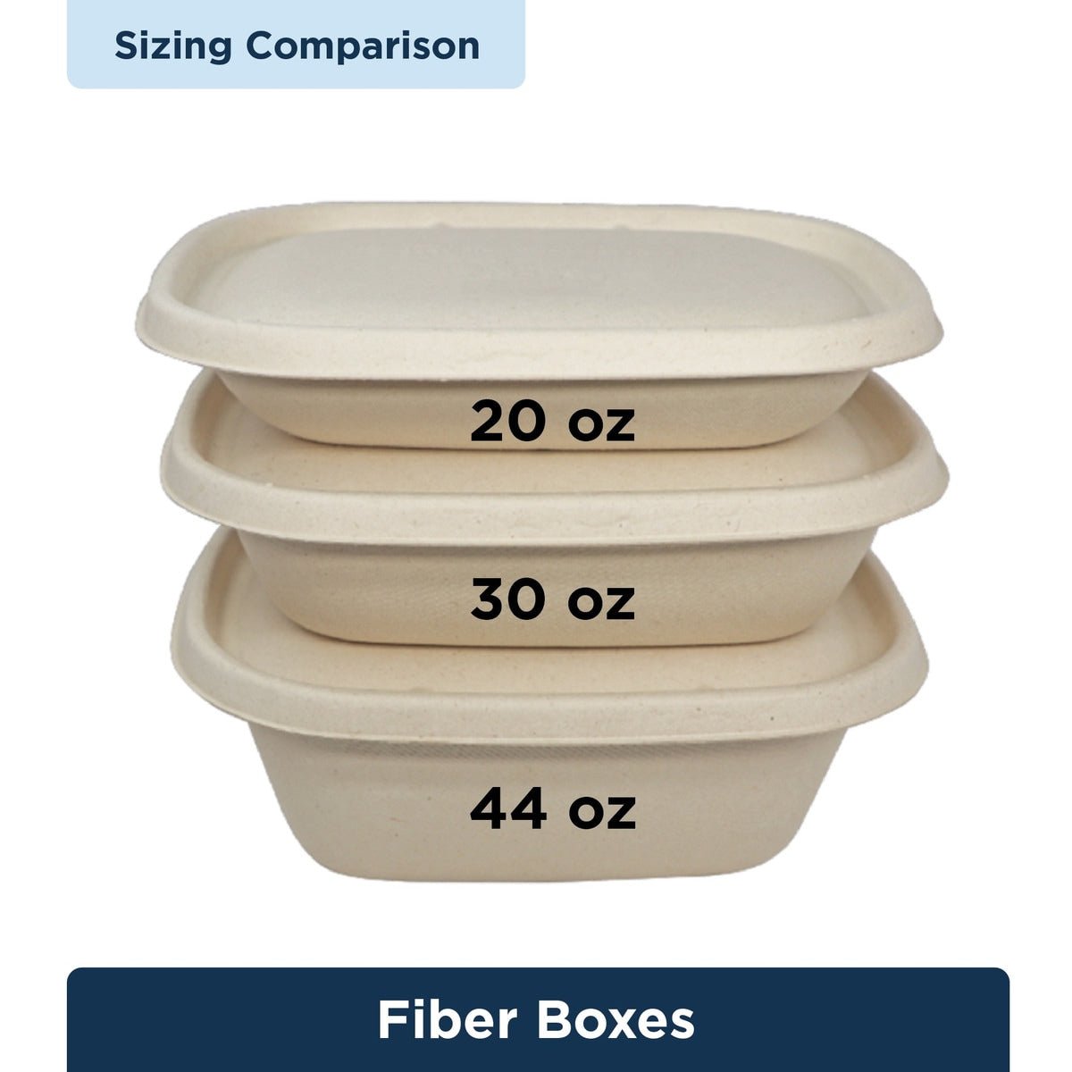 World Centric Fiber Box Laminated 8.7x6.7x1.7 in 20 oz (QTY 400), SKU CT-SC-20L-LF