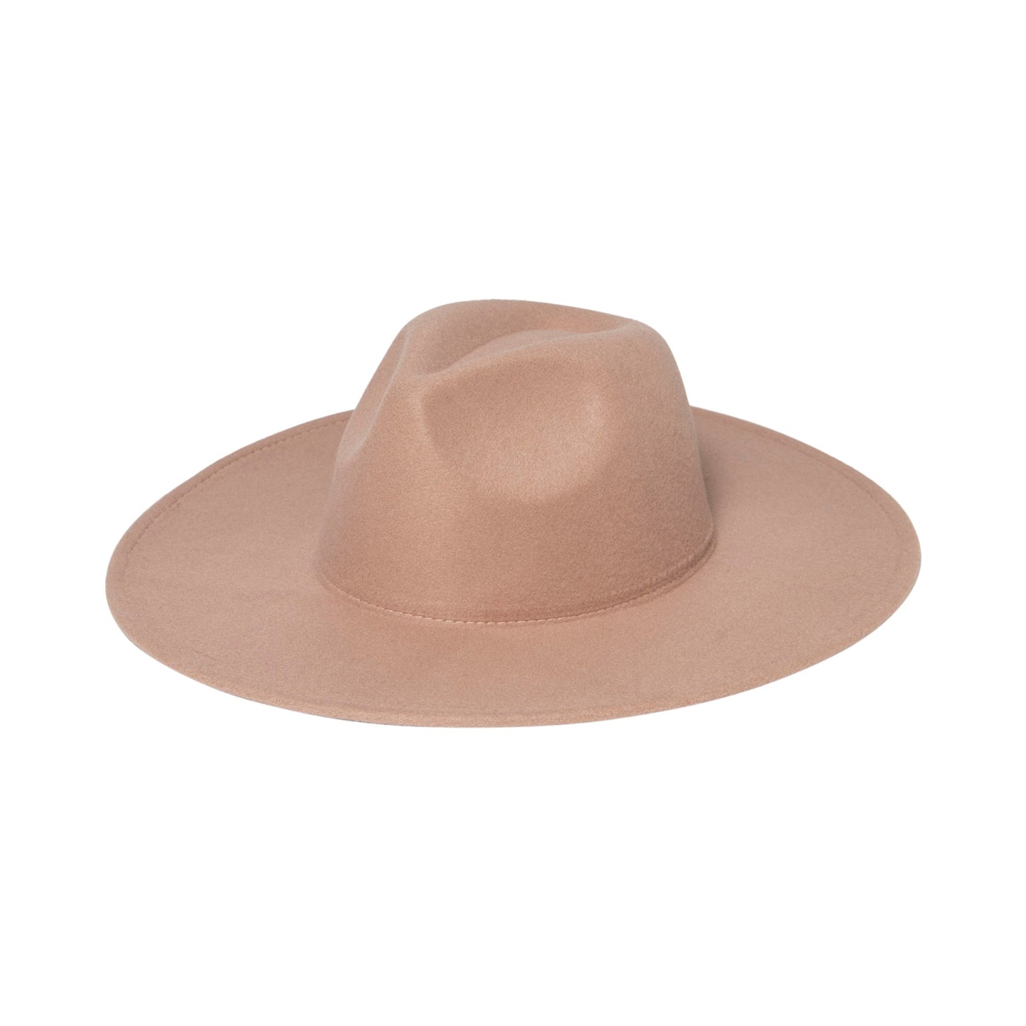 Women's Faux Felt Wide Brim Fedora