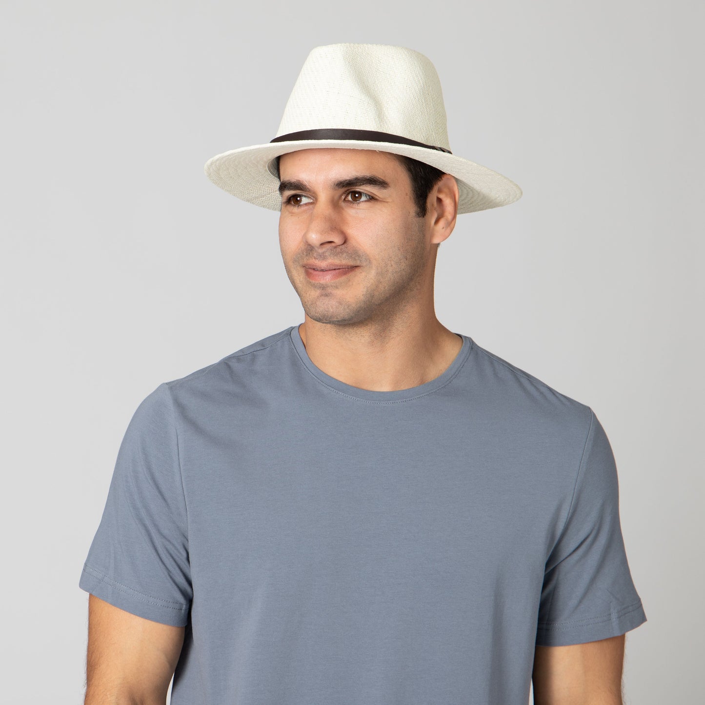 Men's Paper Fedora with Faux Leather Band