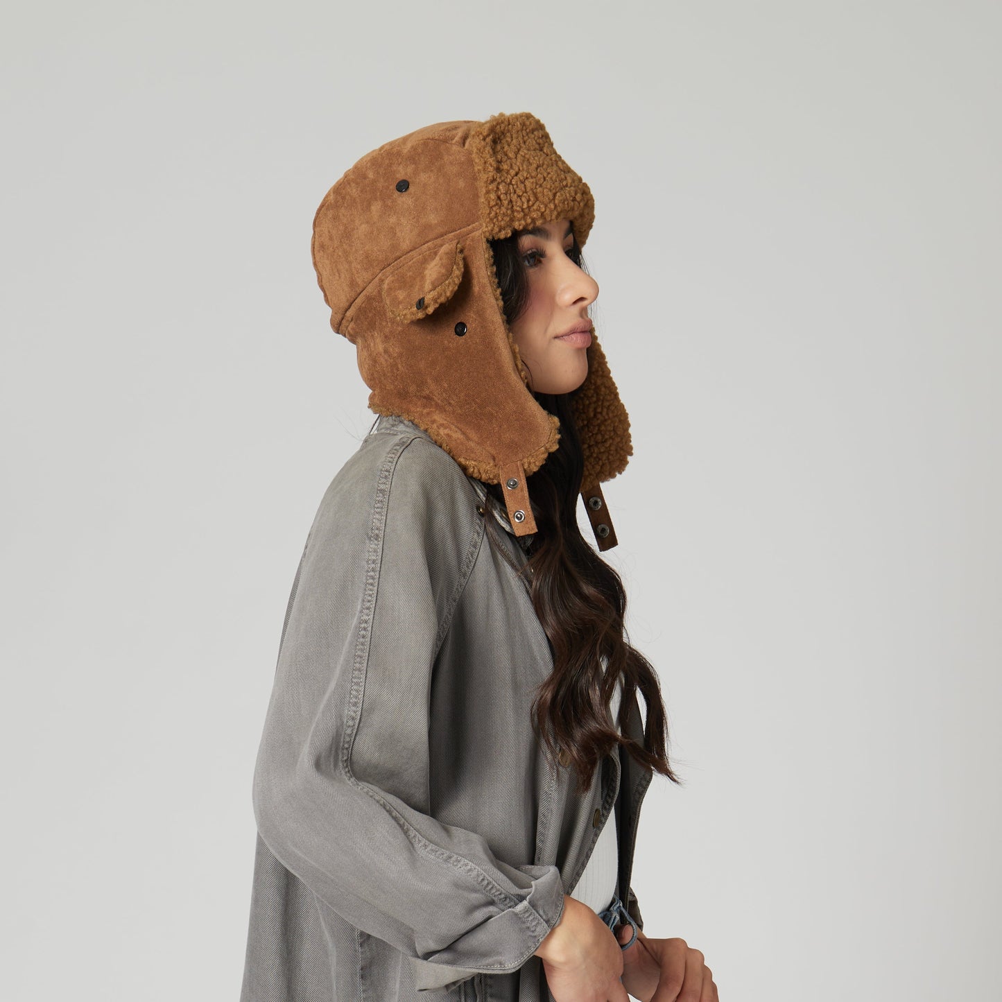 Faux Suede Trapper