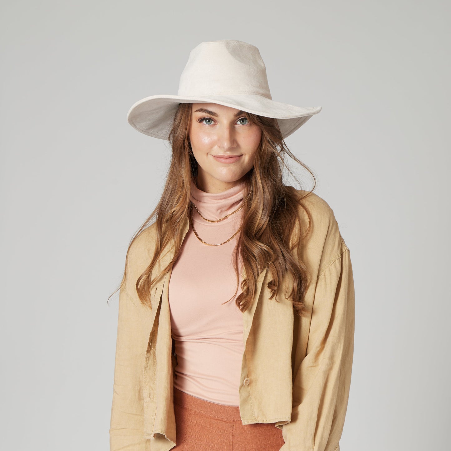 Pioneer - Cut & Sew Faux Suede Fedora