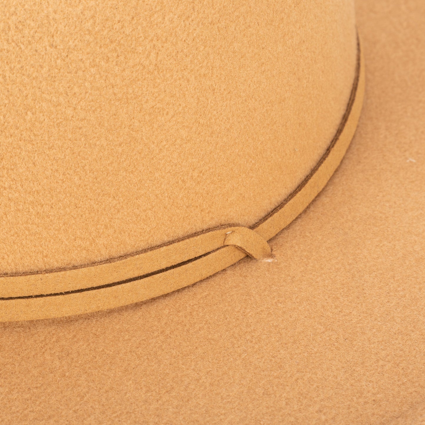 Women's Faux Felt Boater W/ Faux Leather Chin Cord