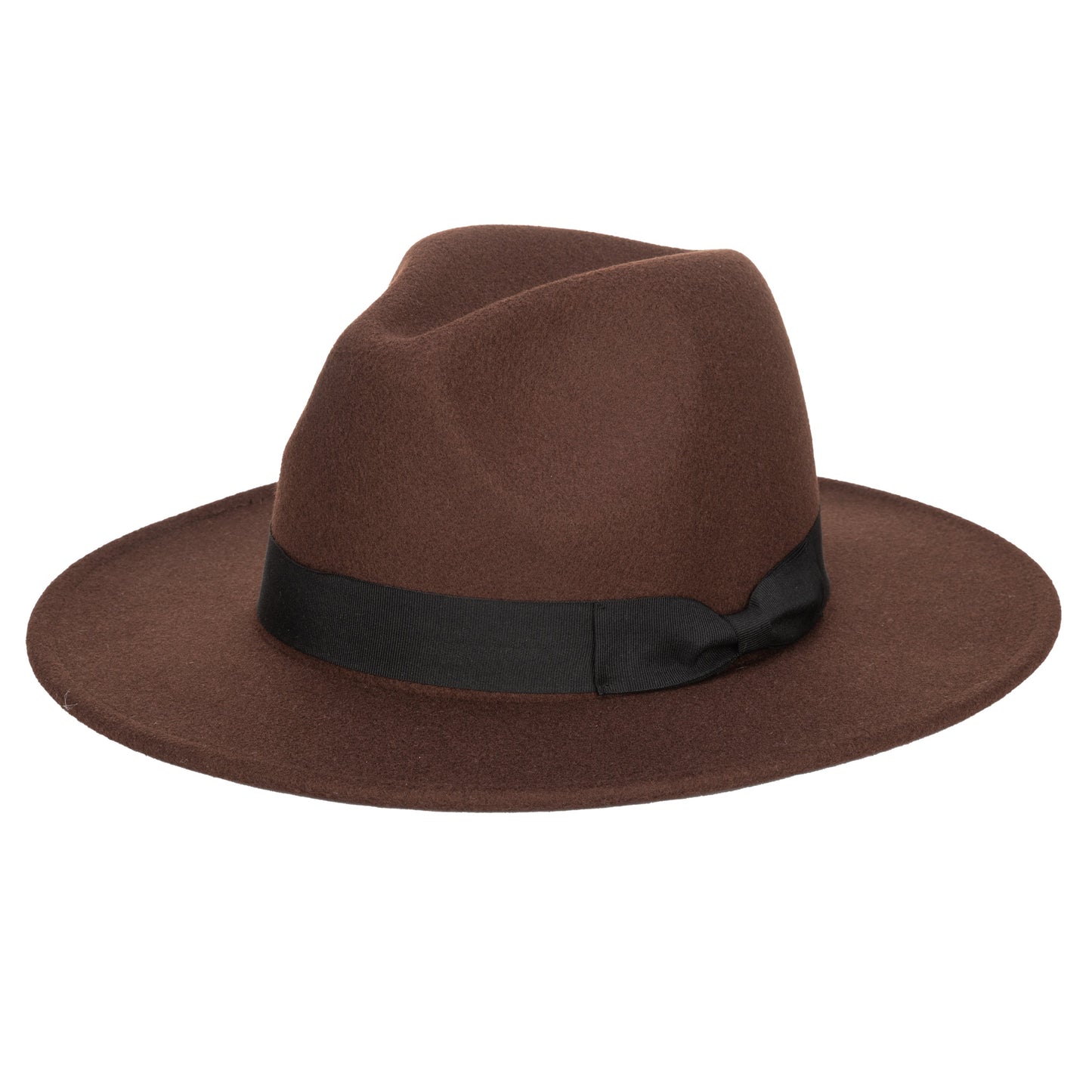 Men's Faux Felt Fedora With Grosgrain
