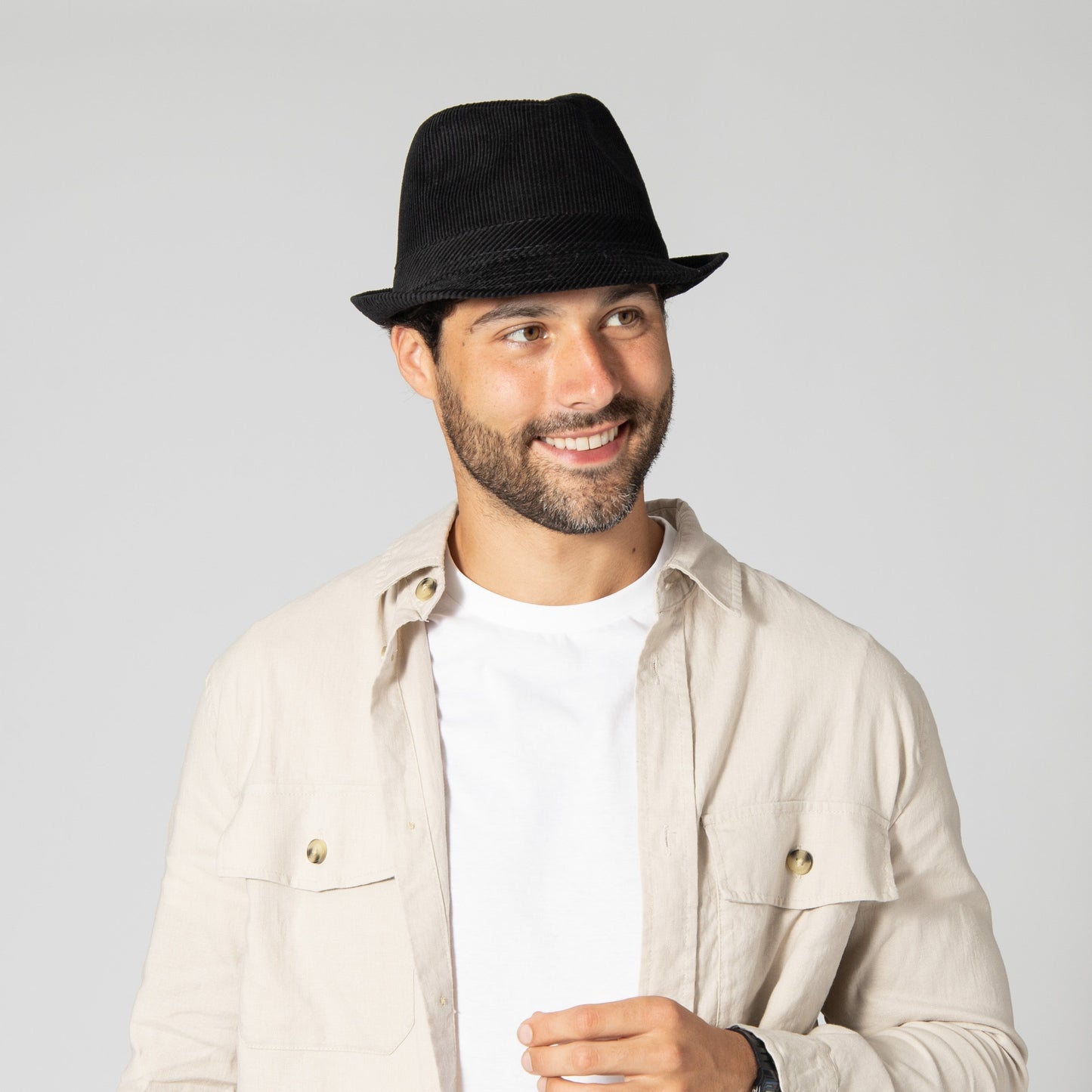 Men's Cut And Sew Corduroy Fedora