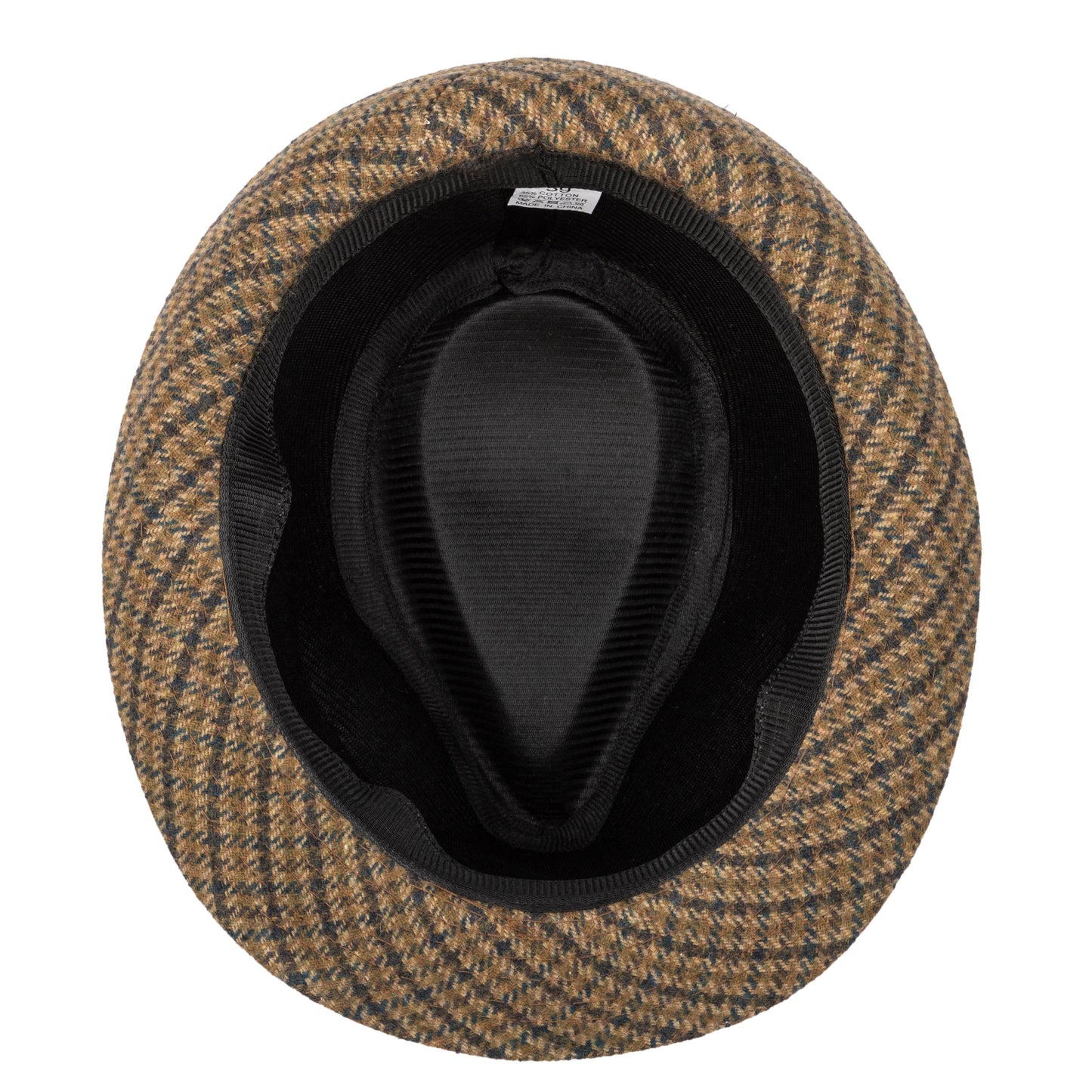 Men's Houndstooth Plaid Fedora