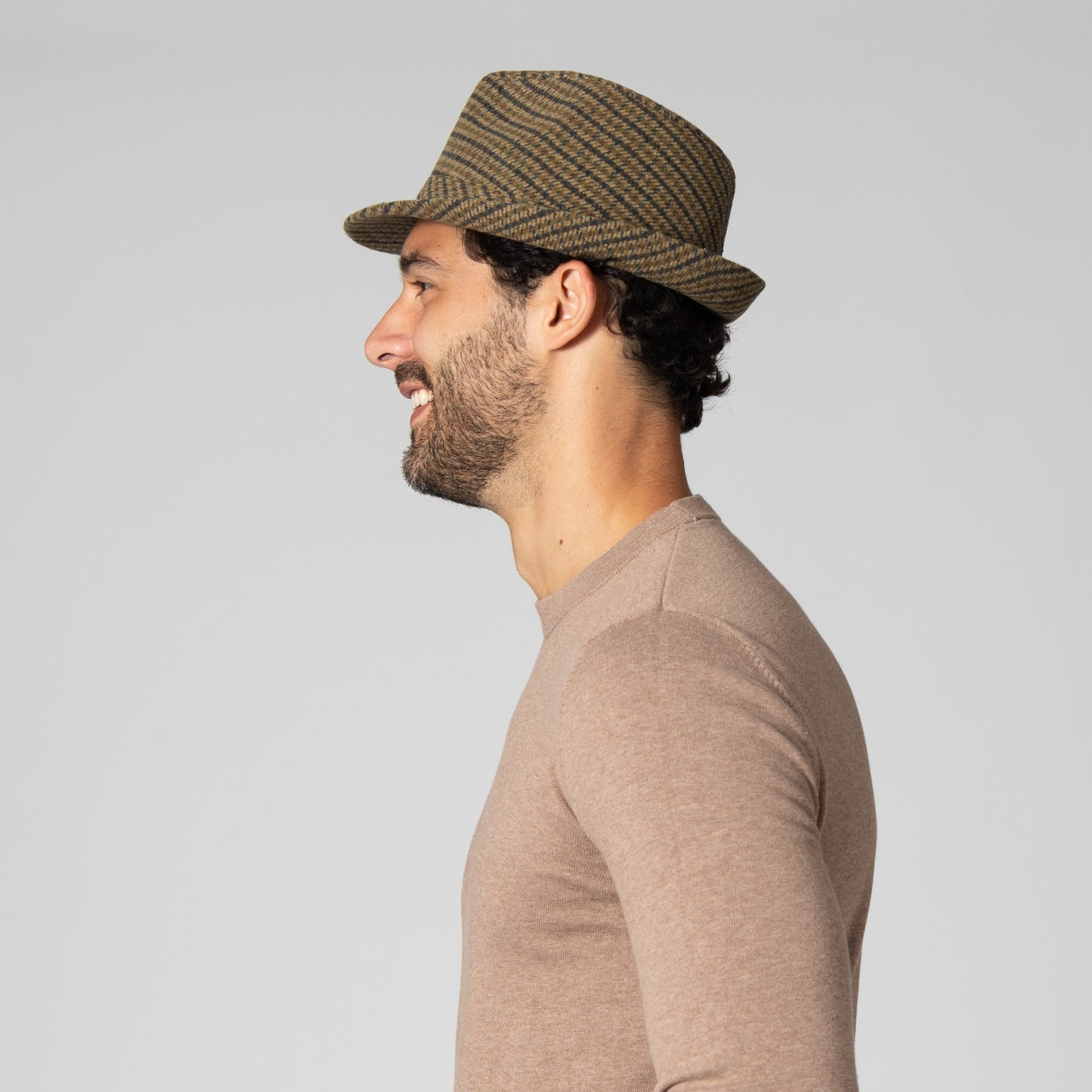 Men's Houndstooth Plaid Fedora