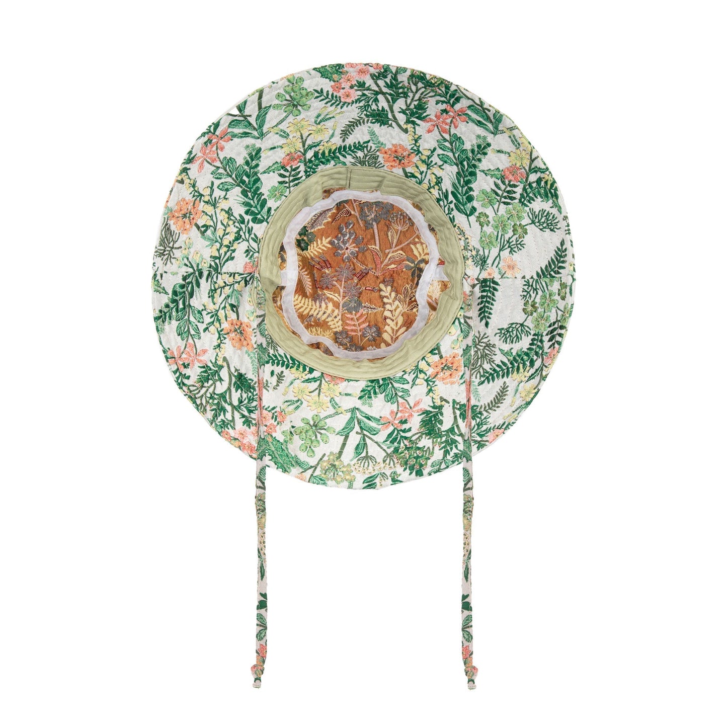Colony Palms - Floral Printed Bucket Hat with Ties