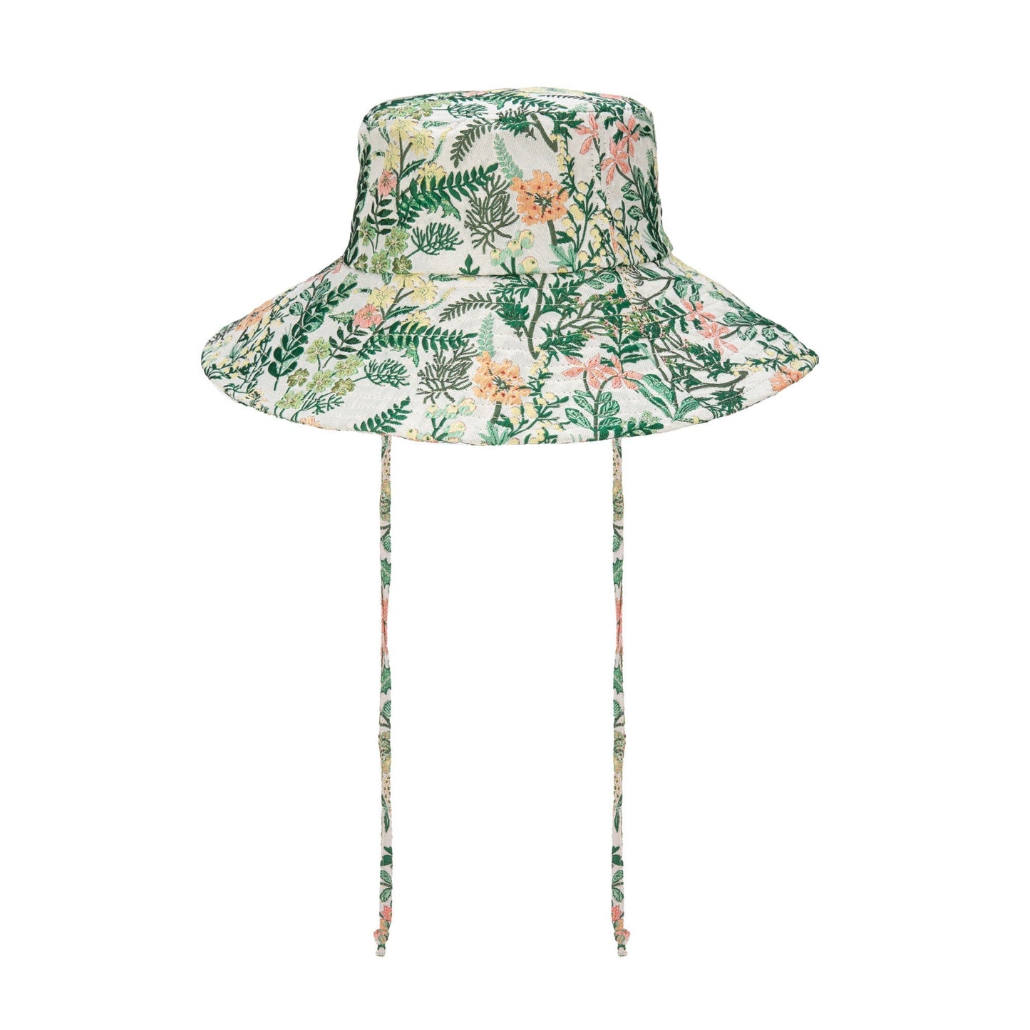Colony Palms - Floral Printed Bucket Hat with Ties