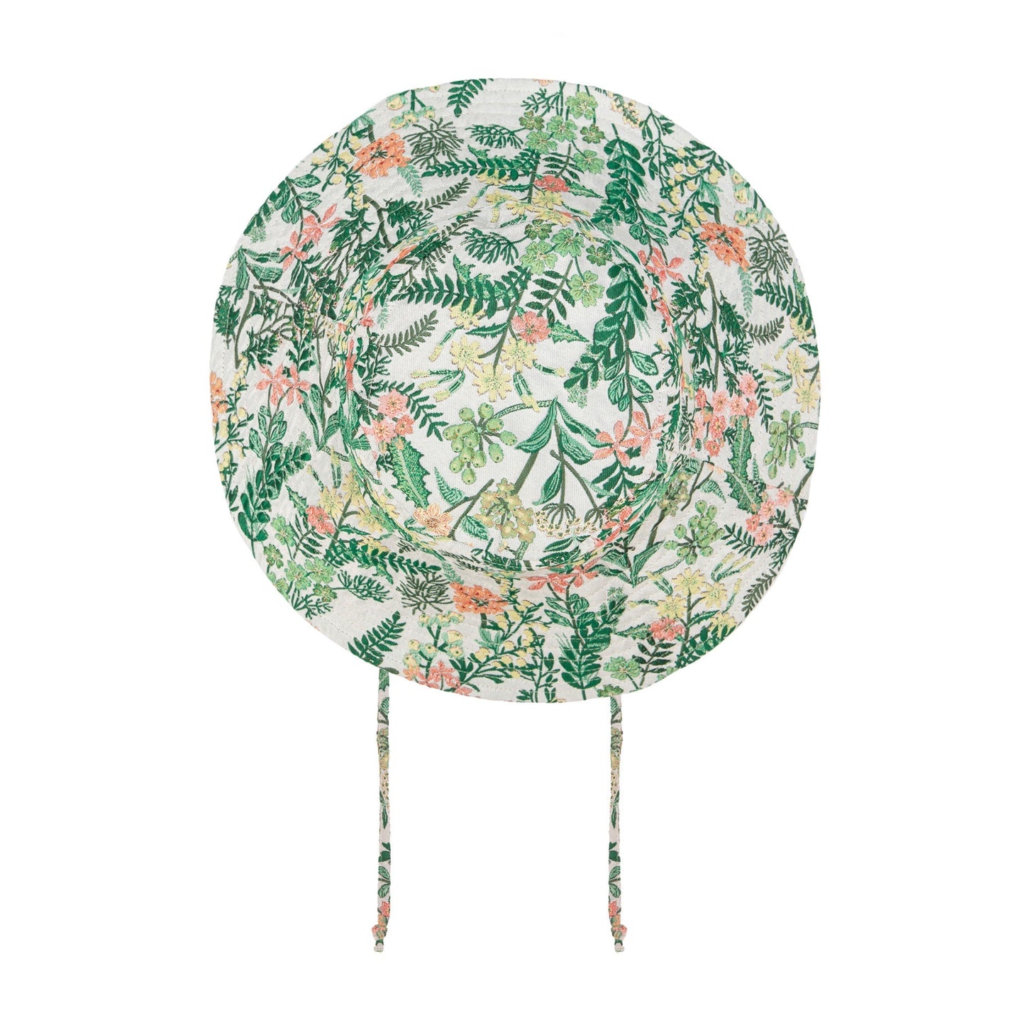 Colony Palms - Floral Printed Bucket Hat with Ties