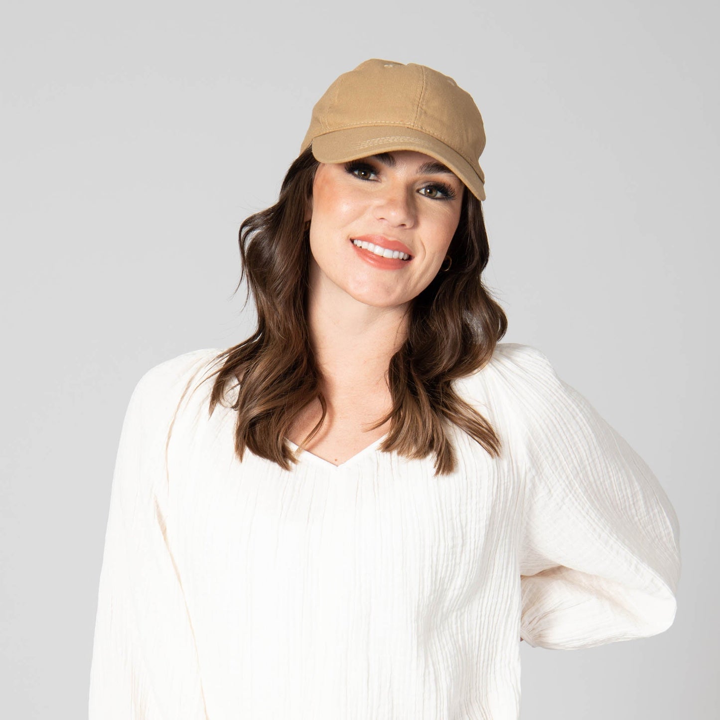 Partly Cloudy - Women's Cut and Sew Linen Ball Cap