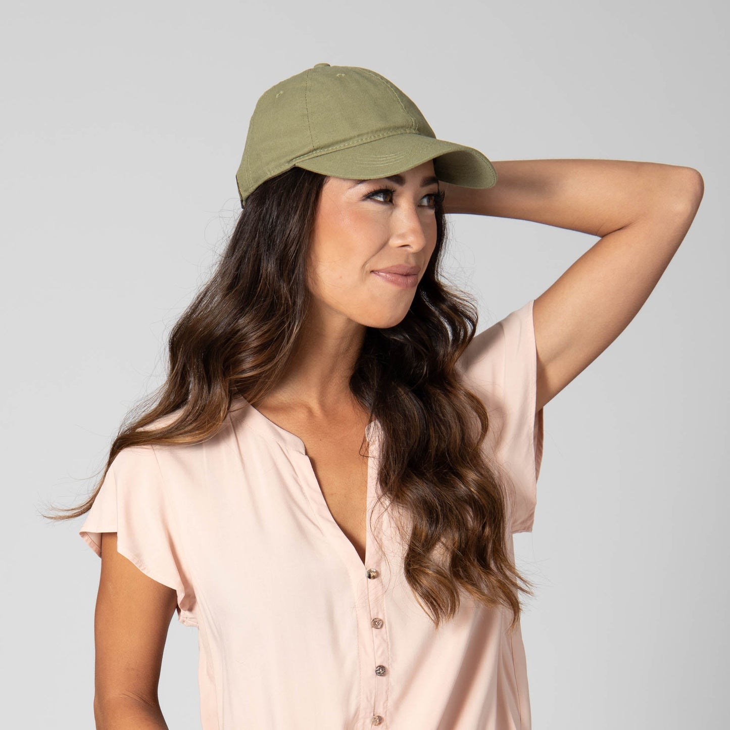 Partly Cloudy - Women's Cut and Sew Linen Ball Cap