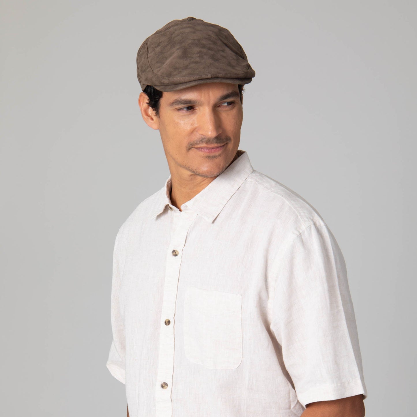 Faux Leather Multi Panel Driver Cap