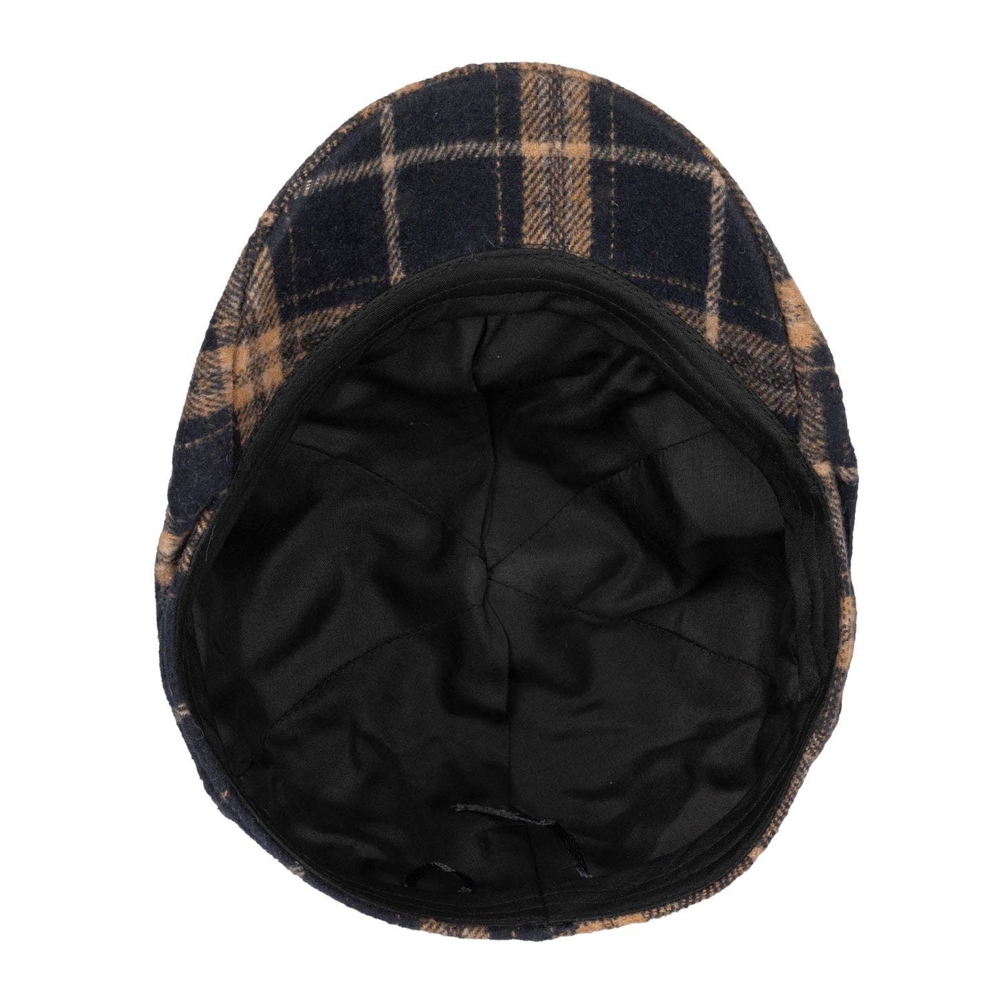 Faux Wool Plaid Driver Cap