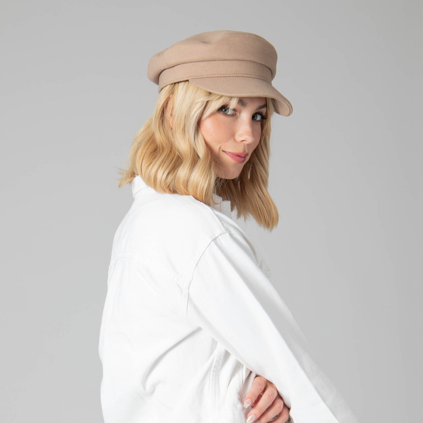 Solid Brushed Poly Twill Fisherman Cap