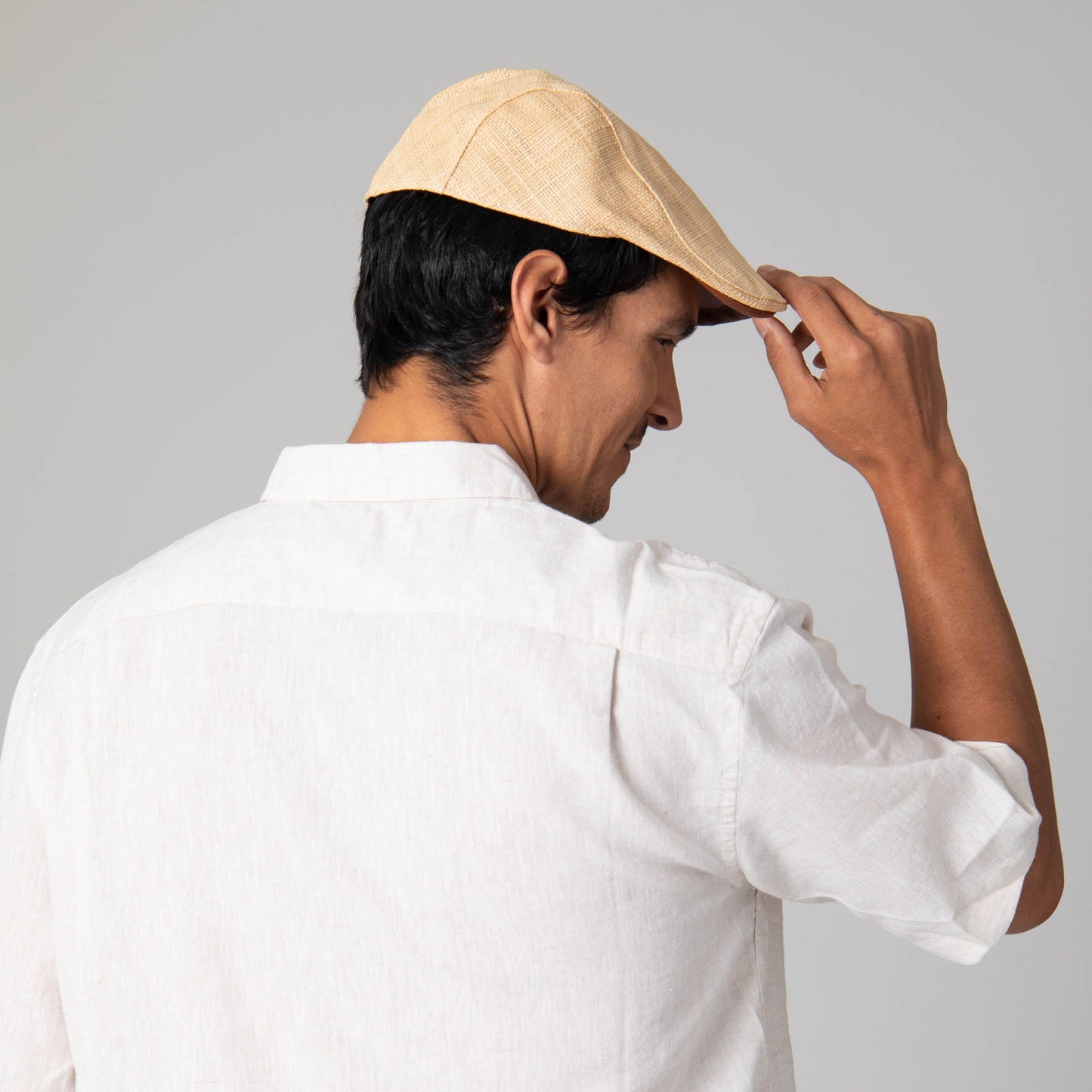 Mens Raffia Driver Hat