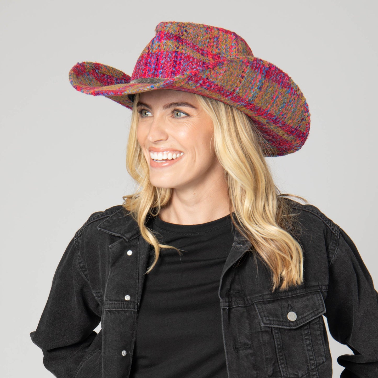 Two Step - Cut & Sew Multi Tweed Pinch Crown Cowboy Hat