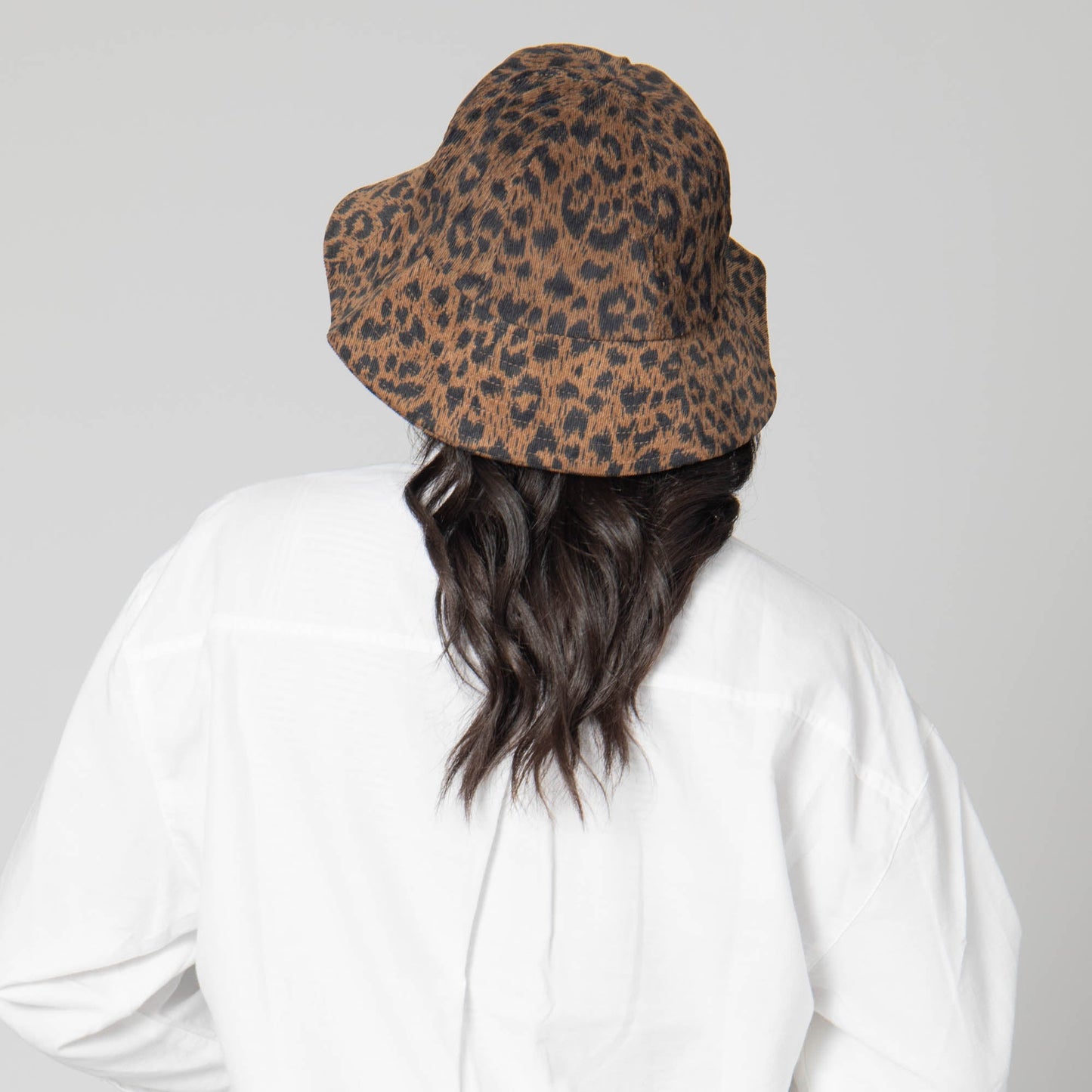 Roxie - 6 Panel Bucket Hat with Leopard Pattern