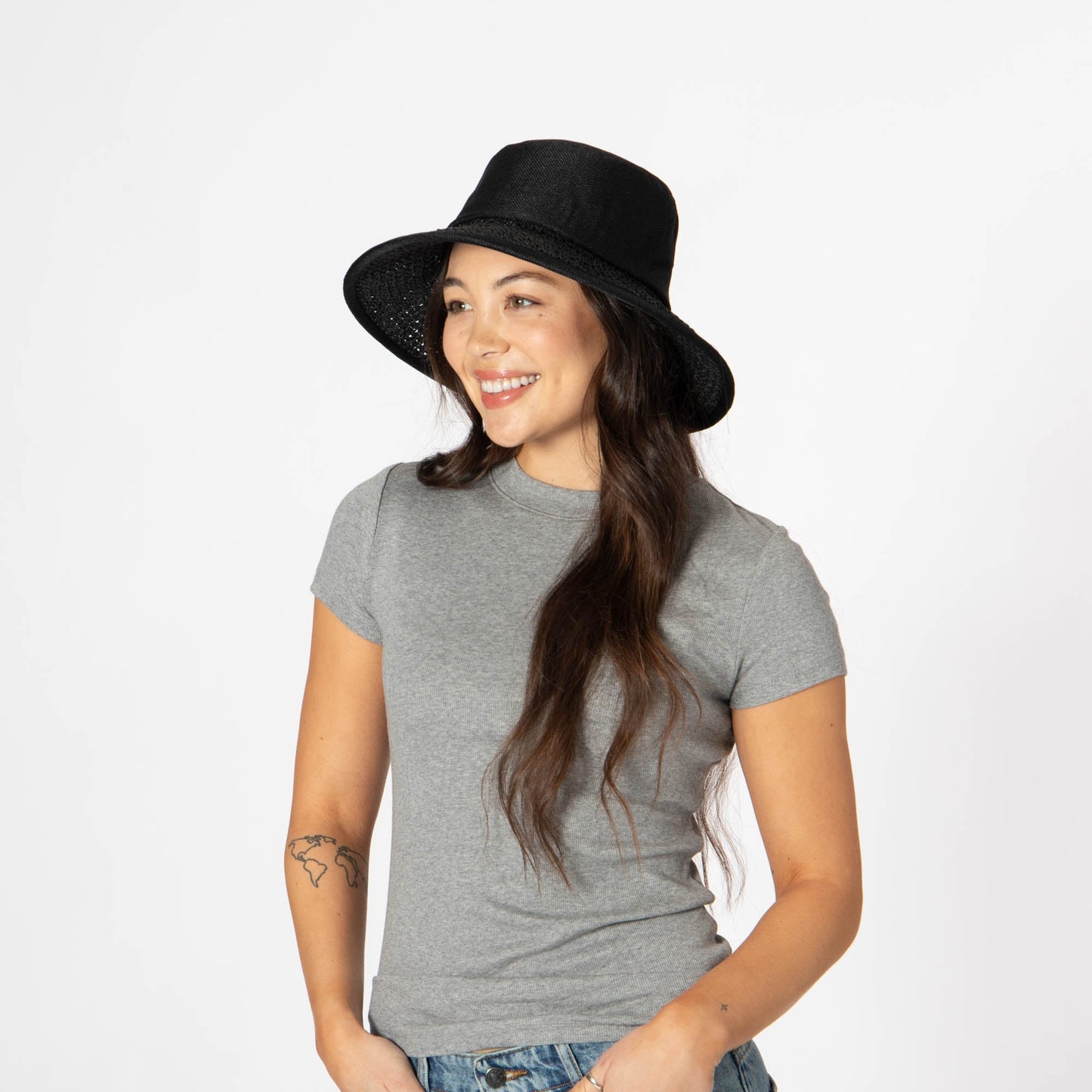 Women's Bucket Hat with Collapsible Crown