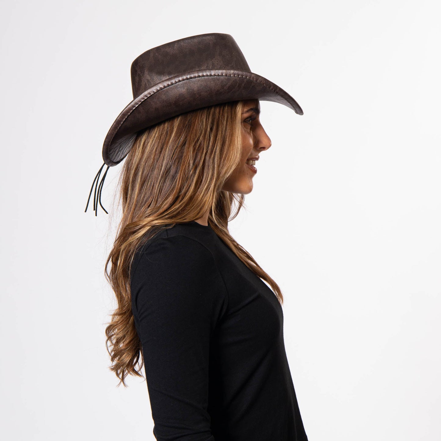 Leopard Printed Cattlemans's Crease Cowboy