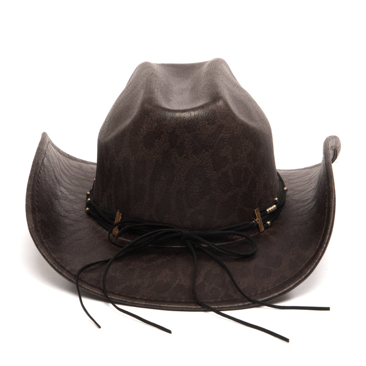 Leopard Printed Cattlemans's Crease Cowboy