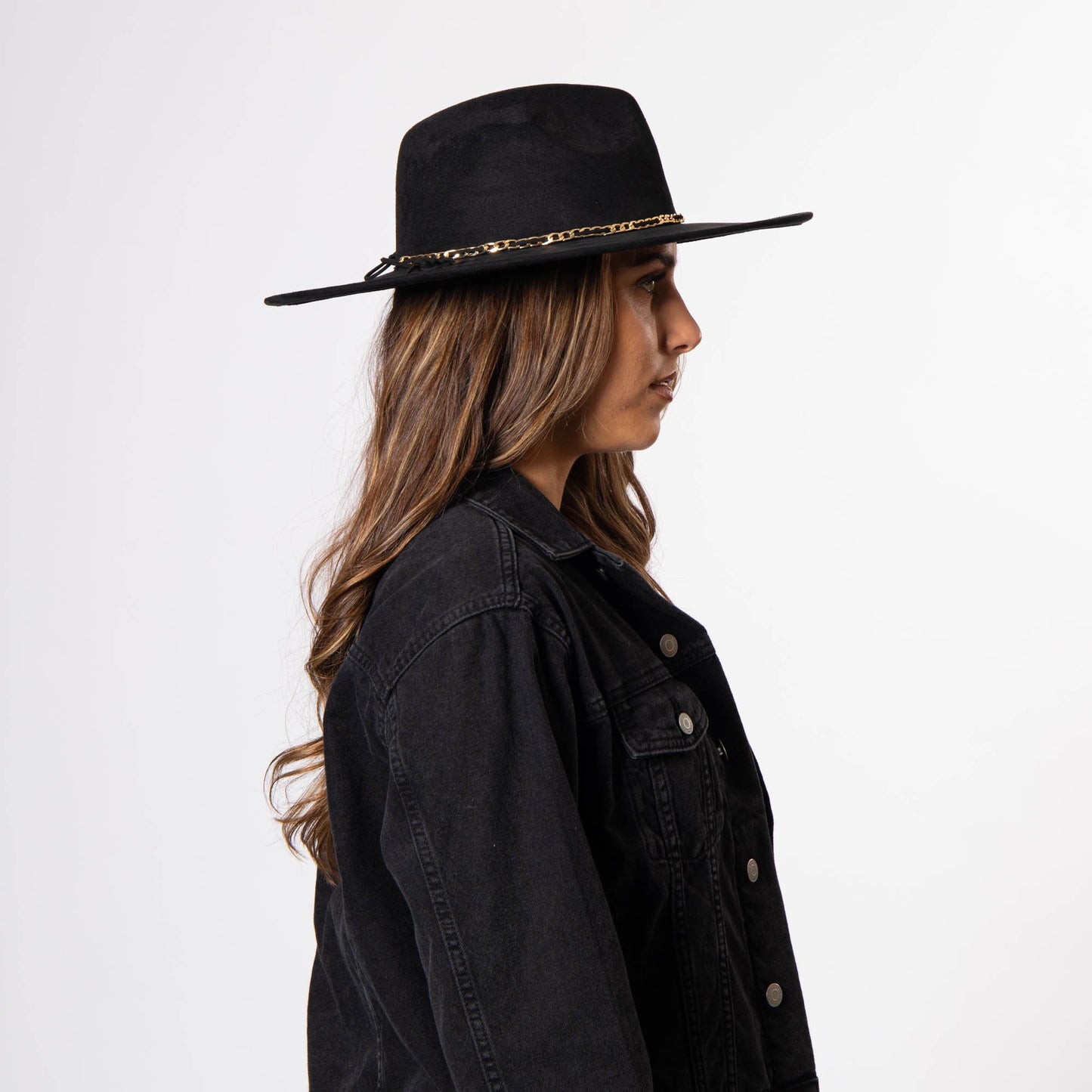 Women's Fedora with Leopard Printed Underbrim