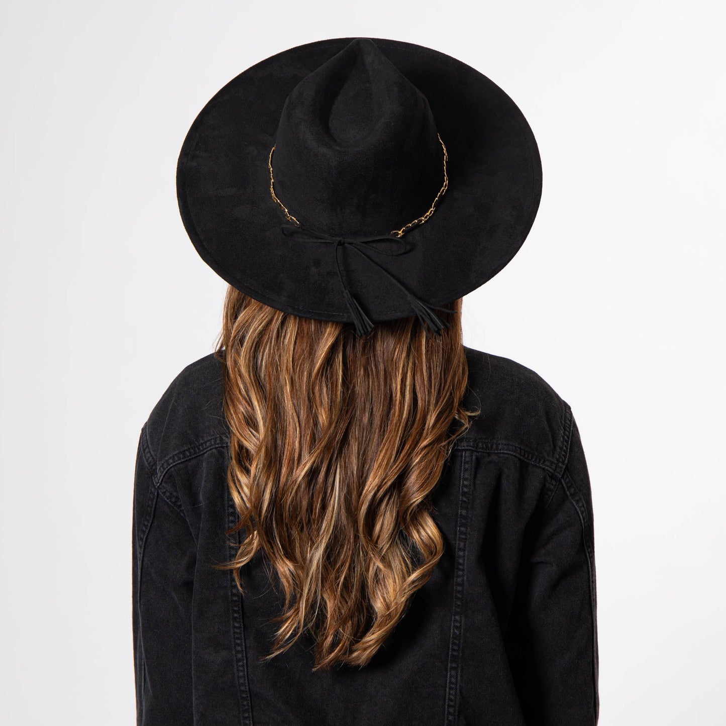 Women's Fedora with Leopard Printed Underbrim