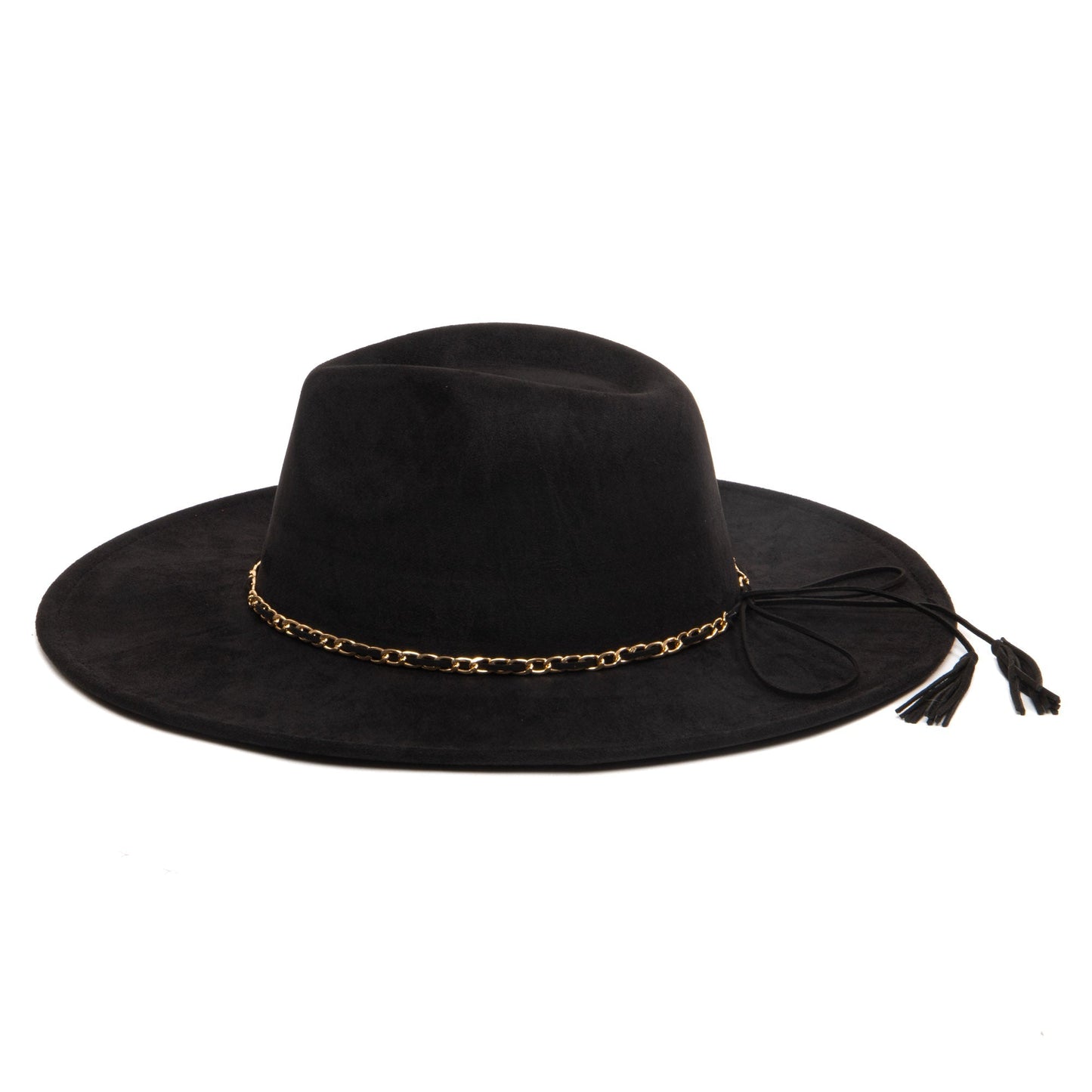 Women's Fedora with Leopard Printed Underbrim