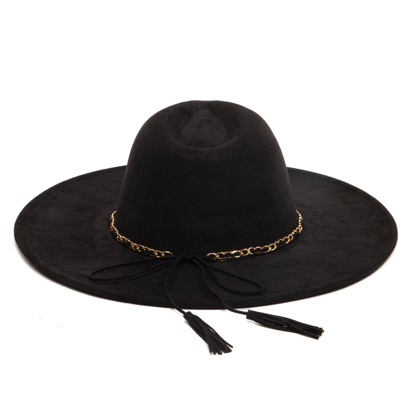 Women's Fedora with Leopard Printed Underbrim