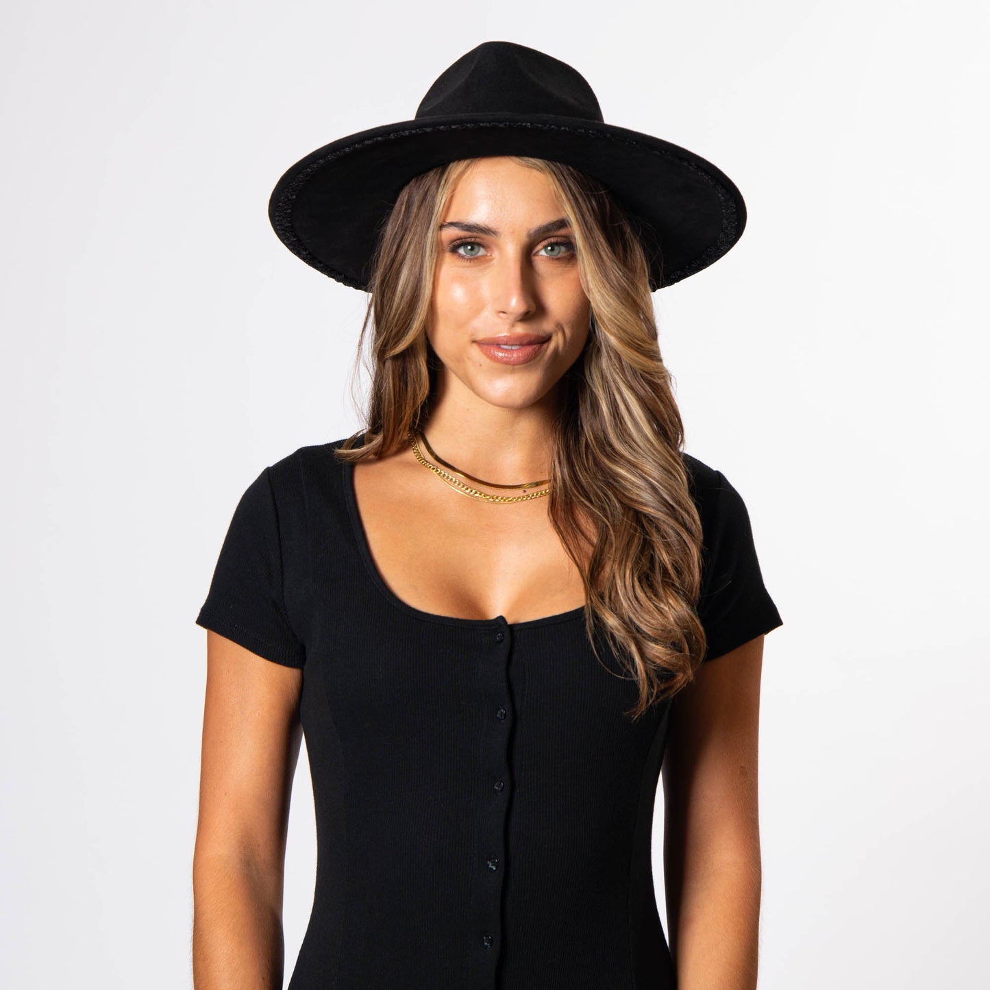 Women's Fedora with Tonal Braided Sequin Band