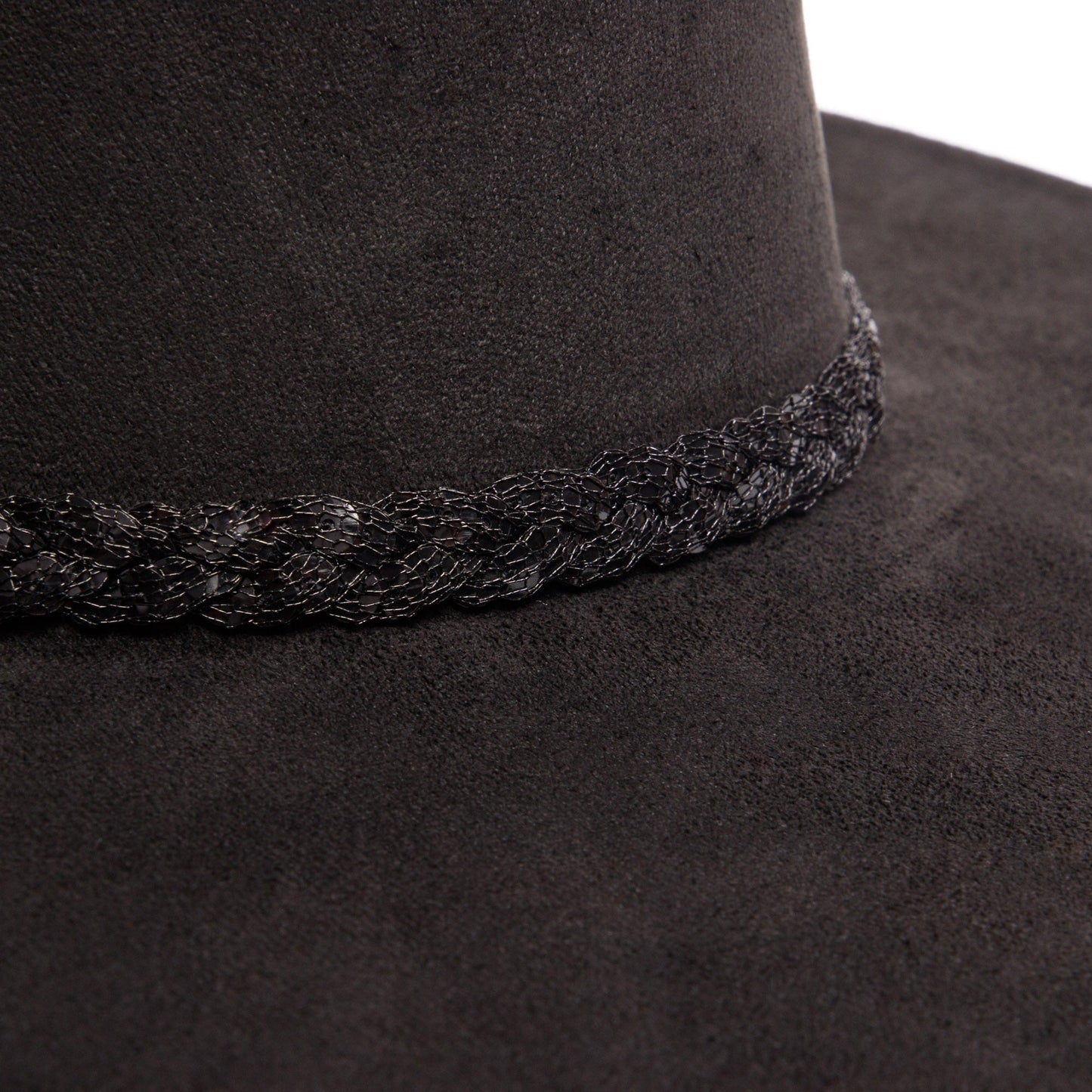 Women's Fedora with Tonal Braided Sequin Band