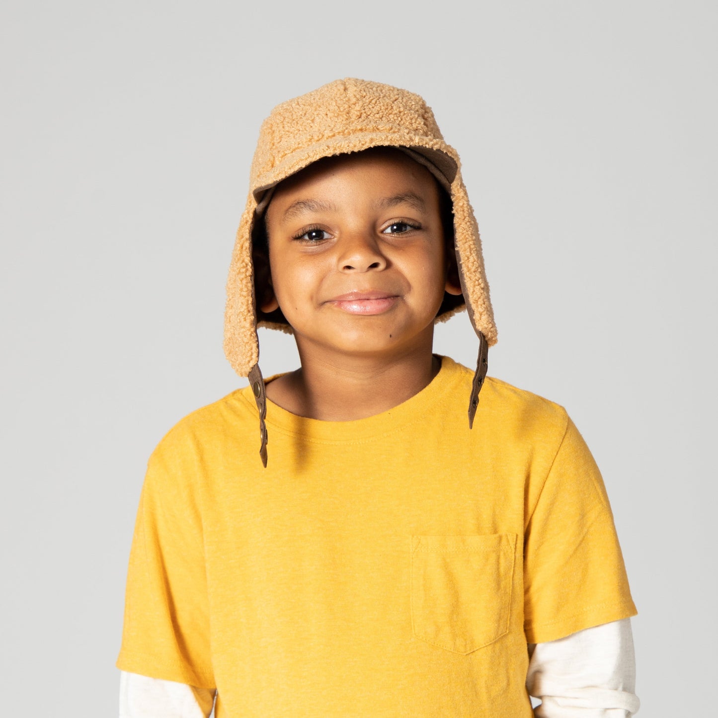 Kids Waxed Cotton Shearling Trapper